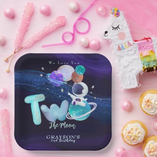 2月の宇宙飛行士2日の誕生日 ペーパープレート (パーティー)