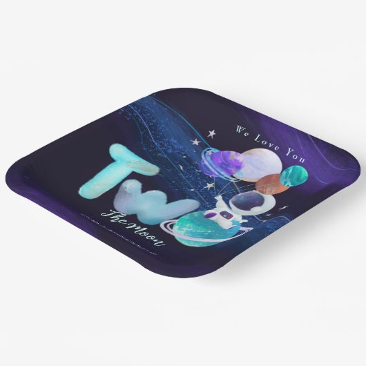 2月の宇宙飛行士2日の誕生日 ペーパープレート (傾斜あり)