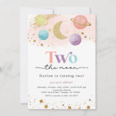 2月の宇宙2nd誕生日招待状 案内状 (正面)