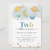 2月の宇宙2nd誕生日招待状 案内状 (正面)