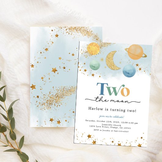 2月の宇宙2nd誕生日招待状 案内状