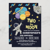 2月の惑星宇宙飛行士誕生日 招待状 (正面/裏面)