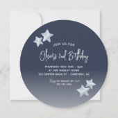 2月の男の子2日の誕生日 招待状 (裏面)