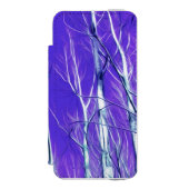 2月の白い木々の青い空 INCIPIO iPhoneウォレットケース (フォリオ 正面)