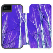 2月の白い木々の青い空 INCIPIO iPhoneウォレットケース (フォリオオープン)