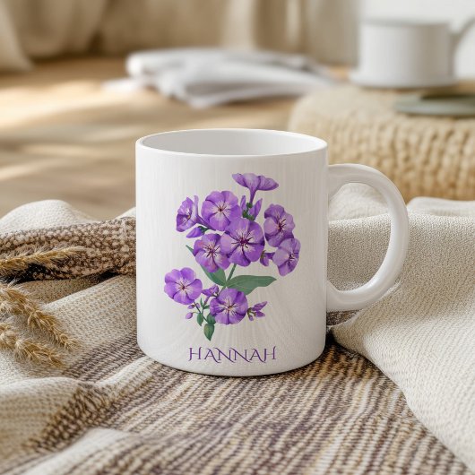 2月の誕生月の花 紫色のバイオレット コーヒーマグカップ