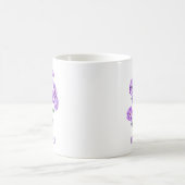 2月の誕生月の花 紫色のバイオレット コーヒーマグカップ (中央)