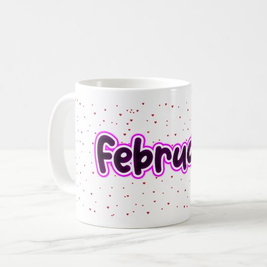 2月の誕生月コーヒーマグのアイデアギフト コーヒーマグカップ (正面左)