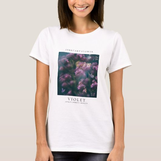 2月の誕生月フラワー Tシャツ (正面)