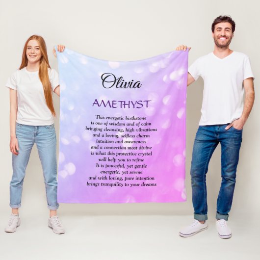 2月の誕生石アメジストデザインフリースブランケット フリースブランケット (インサイチュ)