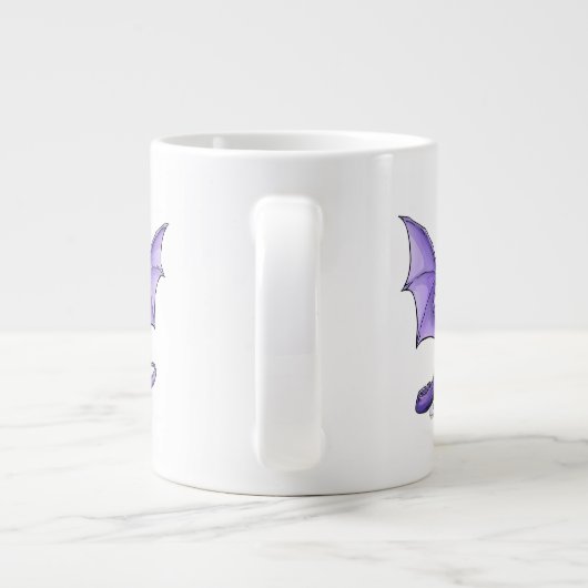 2月の誕生石ドラゴン – アメジスト ジャンボコーヒーマグカップ (裏面)