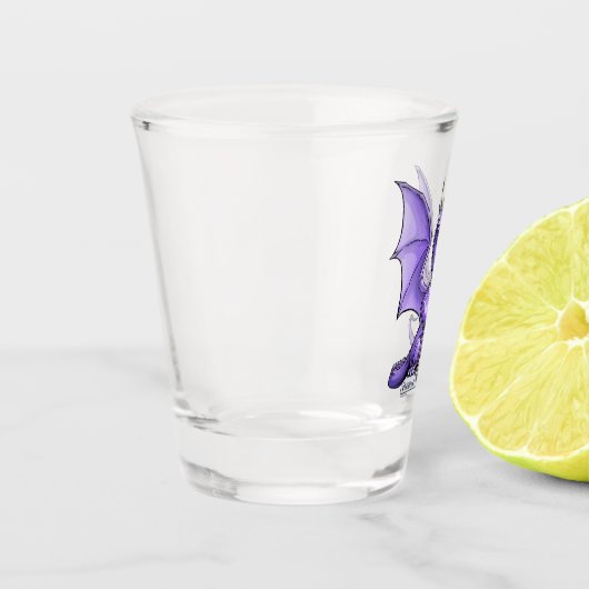 2月の誕生石龍:アメジスト ショットグラス (左)