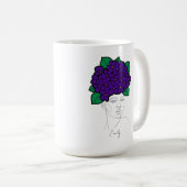 2月の誕生花クラウンアートのオーダーメイド コーヒーマグカップ (正面右)