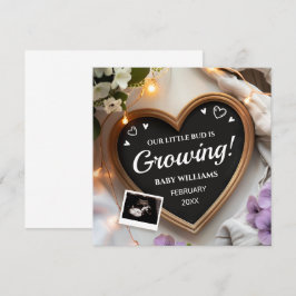 2月の誕生花ベイビー発表 招待状