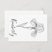 2月の誕生花　アイリス 招待状 (正面/裏面)