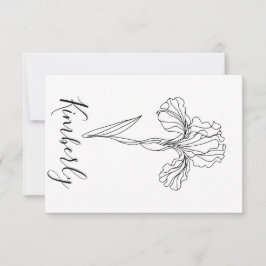 2月の誕生花 アイリス 招待状