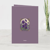 2月の誕生花 ヴィオラ フラワーズ アールヌーヴォー ス カード (裏面)