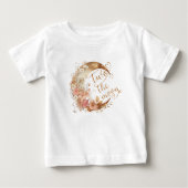 2月の金ゴールドピンクの女の子2歳の誕生日 ベビーTシャツ (正面)