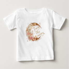 2月の金ゴールドピンクの女の子2歳の誕生日 ベビーTシャツ