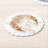 2月の金ゴールドフローラ女の子2歳の誕生日 ペーパーコースター (アングル)