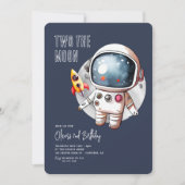 2月の青の2番目の誕生日 招待状 (正面)