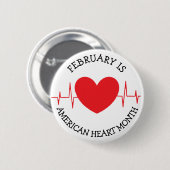 2月はアメリカのハート月 缶バッジ (正面&裏面)