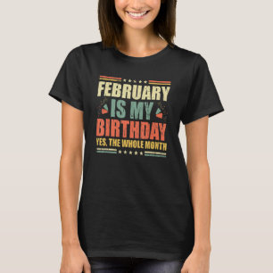 2月は私の誕生日は全体の月のヴィンテージボー Tシャツ