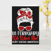 2月は赤いハートの病気啓発月間です カード (黄色い花)