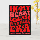 2月は赤を着て心臓病の意識を高めよう カード (黄色い花)