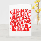 2月は赤を身に着けて心臓病の意識を高めよう カード (黄色い花)