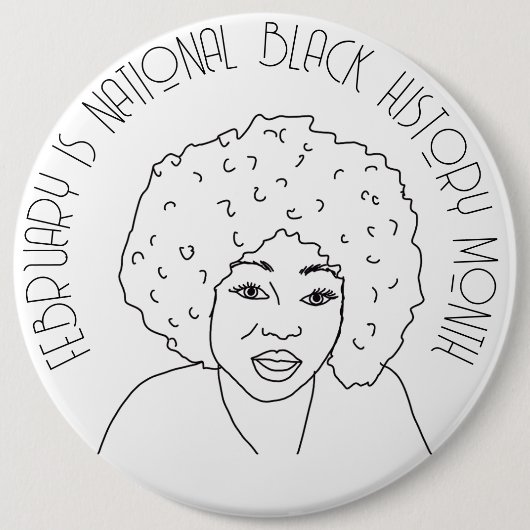 2月はNational Black History Month 缶バッジ (正面)