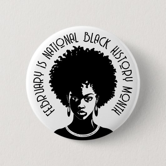 2月はNational Black History Month 缶バッジ (正面)