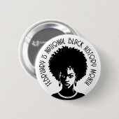 2月はNational Black History Month 缶バッジ (正面&裏面)