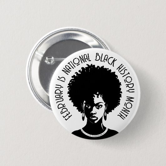 2月はNational Black History Month 缶バッジ (正面&裏面)