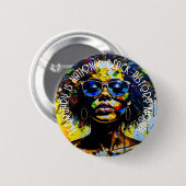 2月はNational Black History Month 缶バッジ (正面&裏面)