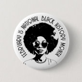 2月はNational Black History Month 缶バッジ (正面)