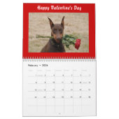 2月カレンダー修正される2013年のドーベルマン犬 カレンダー (2月 2026)