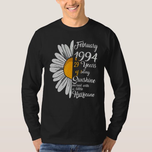 2月ガールズ1994シャツ29誕生日ギフト29 Y Tシャツ (正面)