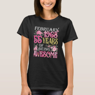2月ガール1968年55誕生日55歳 Tシャツ