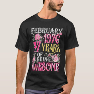2月ガール1976年47誕生日47歳 Tシャツ