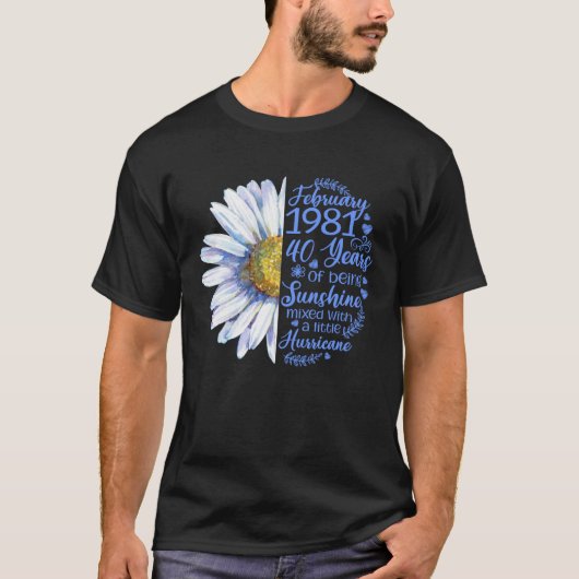 2月ガール1981年Tシャツ40歳40歳の誕生日 Tシャツ (正面)