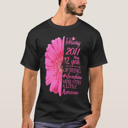 2月ガール2011 T 12歳12誕生日 Tシャツ (正面)
