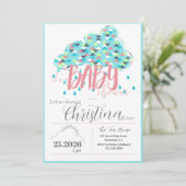 2月シャワーお母さんへ赤ちゃんシャワー 招待状 (スタンド正面)