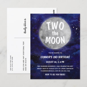2月ネイビーブルーボーイ2nd誕生日パーティー ポストカード