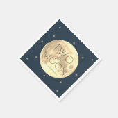 2月ネイビーブルーボーイ2nd誕生日紙 スタンダードカクテルナプキン (角)