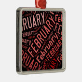 2月ハート メタルオーナメント (右)