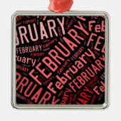 2月ハート メタルオーナメント (正面)