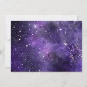 2月パープルピンクの女の子2nd誕生日の写真 招待状 (裏面)