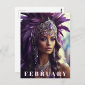 *~* 2月ヘアドレAP53ボホアメジスト ポストカード (正面/裏面)