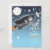 2月ロケット船宇宙誕生日パーティー 招待状 (正面)